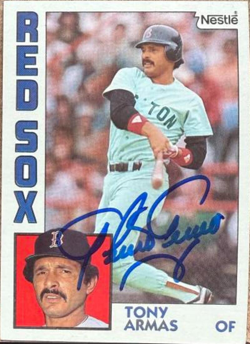 Tony Armas Signed 1984 Nestle Baseball Card - Boston Red Sox