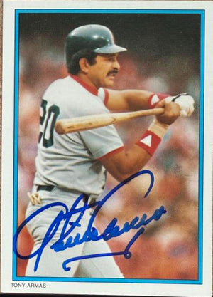 Tony Armas Signed 1985 Topps All-Star Glossy Send-in Baseball Card - Boston Red Sox #18