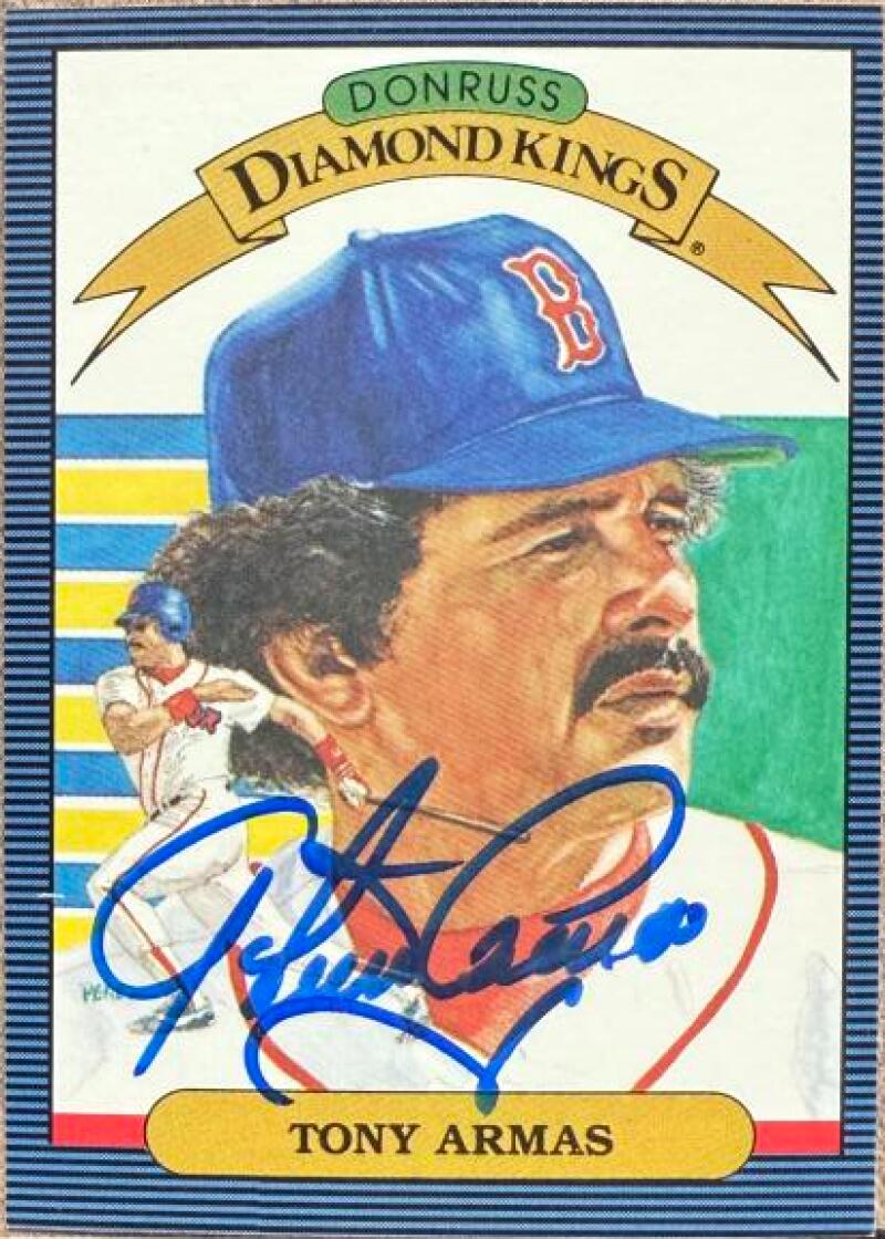 Tony Armas Signed 1986 Donruss Diamond Kings Baseball Card - Boston Red Sox #5
