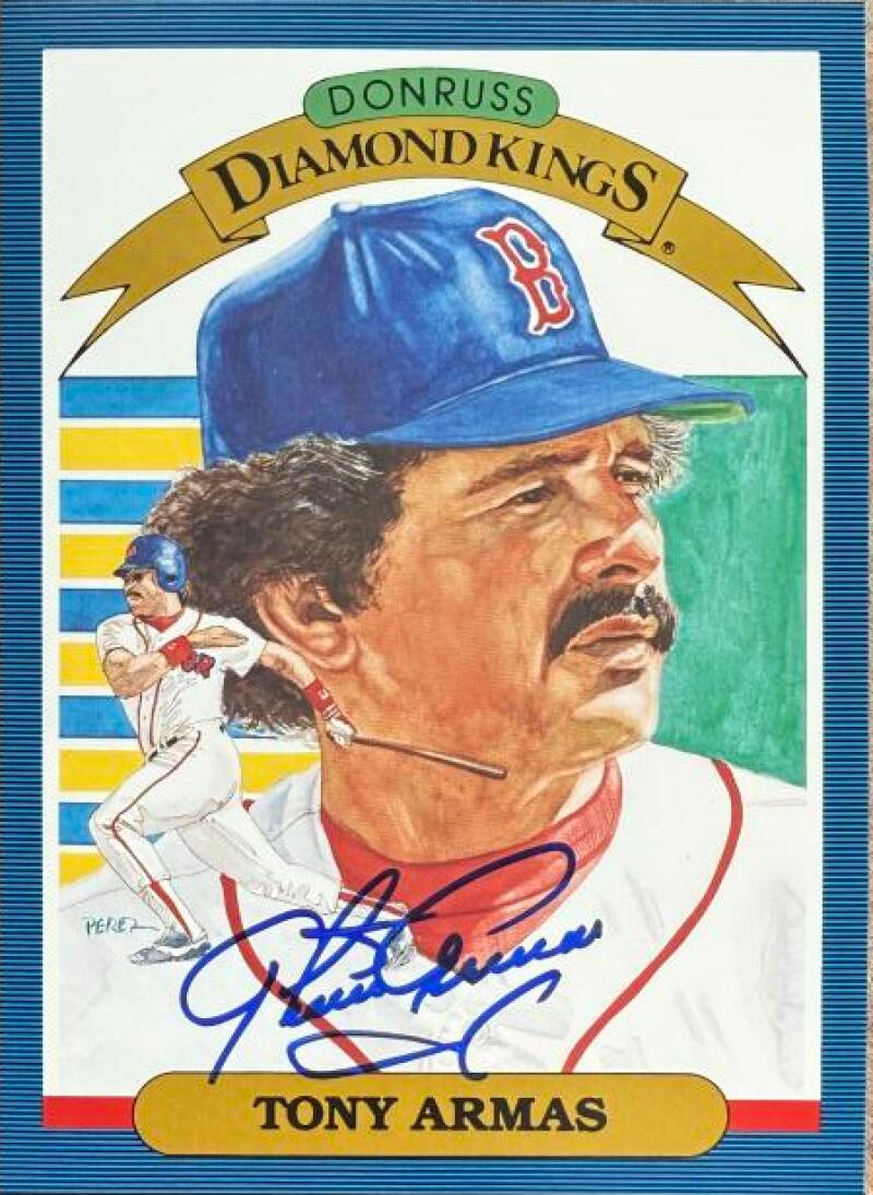 Tony Armas Signed 1986 Donruss Super Diamond Kings Baseball Card - Boston Red Sox #5