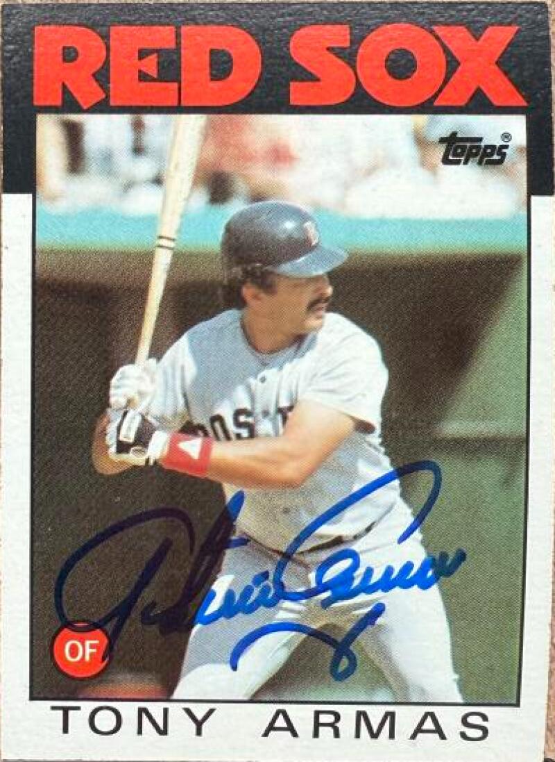 Tony Armas Signed 1986 Topps Baseball Card - Boston Red Sox #255