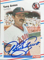 Tony Armas Signed 1988 Fleer Baseball Card - California Angels