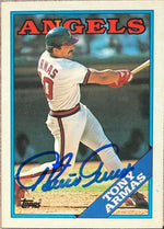 Tony Armas Signed 1988 Topps TIFFANY Baseball Card - California Angels #761