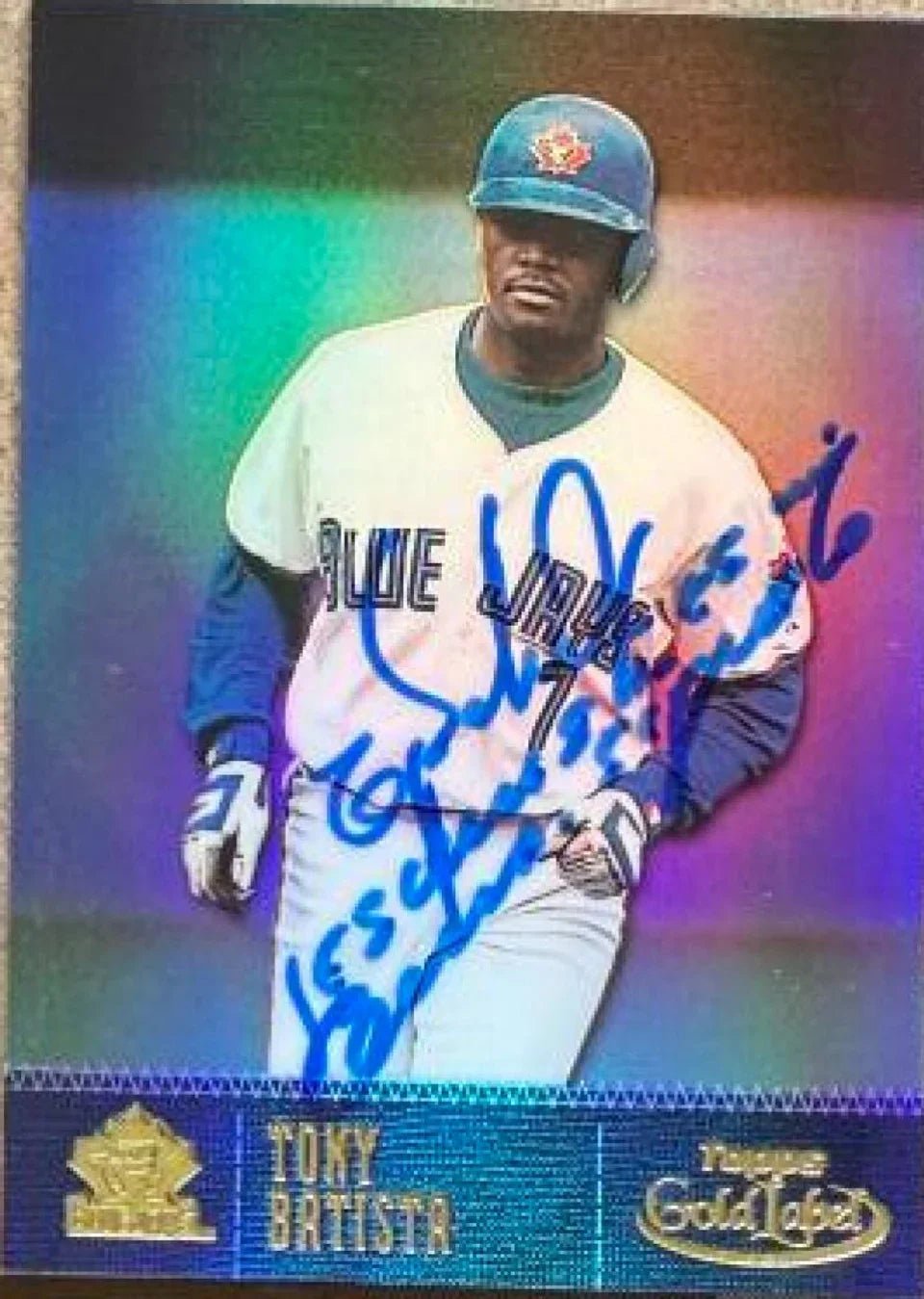 Tony Batista Signed 2001 Topps Gold Label Baseball Card - Toronto Blue Jays