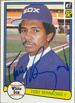 Tony Bernazard Signed 1982 Donruss Baseball Card - Chicago White Sox