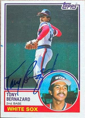 Tony Bernazard Signed 1983 Topps Baseball Card - Chicago White Sox