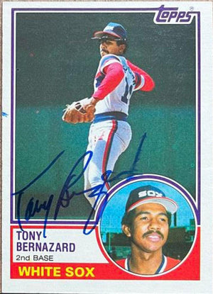 Tony Bernazard Signed 1983 Topps Baseball Card - Chicago White Sox - PastPros