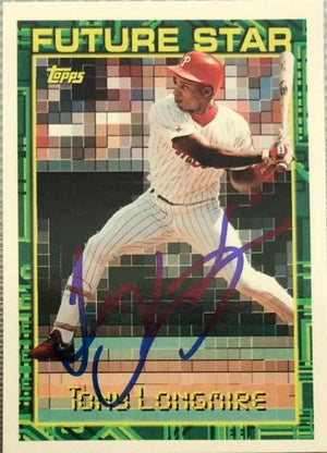 Tony Longmire Signed 1994 Topps Baseball Card - Philadelphia Phillies