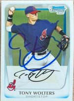 Tony Wolters Signed 2011 Bowman Chrome Prospects Baseball Card - Cleveland Indians