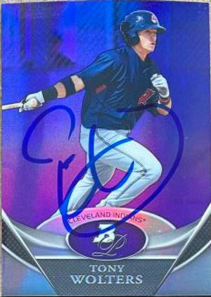 Tony Wolters Signed 2011 Bowman Platinum Prospects Purple Refractor Baseball Card - Cleveland Indians - PastPros