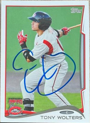 Tony Wolters Signed 2014 Topps Pro Debut Baseball Card - Carolina Mudcats