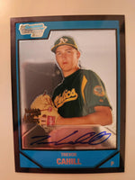 Trevor Cahill Signed 2007 Bowman Chrome Prospects Baseball Card - Oakland A's #BC234 AU