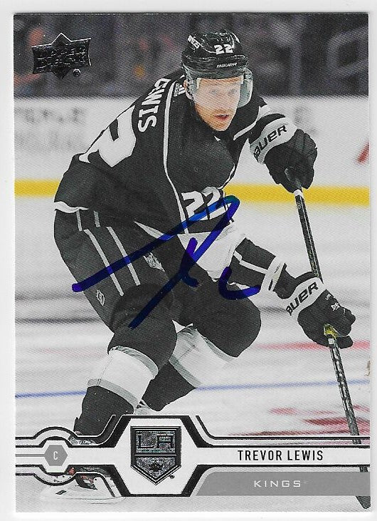Trevor Lewis Signed 2019-20 Upper Deck Hockey Card - Los Angeles Kings