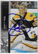 Tuukka Rask Signed 2021-22 Upper Deck Hockey Card - Boston Bruins