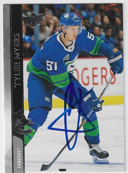 Tyler Myers Signed 2020-21 Upper Deck Hockey Card - Buffalo Sabres