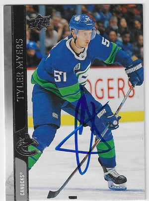 Tyler Myers Signed 2020-21 Upper Deck Hockey Card - Buffalo Sabres