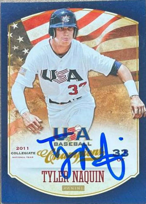 Tyler Naquin Signed 2013 Panini USA Champions Baseball Card - Team USA