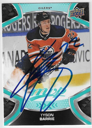 Tyson Barrie Signed 2021-22 Upper Deck MVP Hockey Card - Edmonton Oilers
