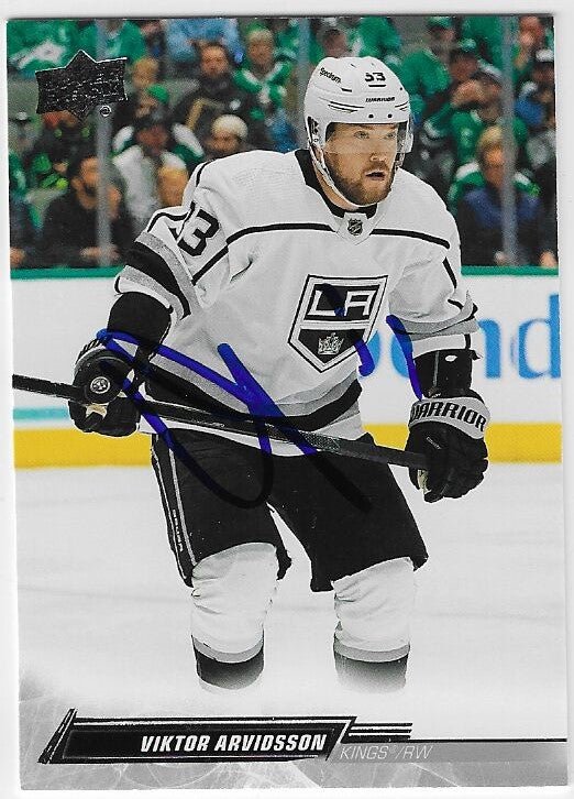 Victor Arvidsson Signed 2022-23 Upper Deck Hockey Card - Los Angeles Kings