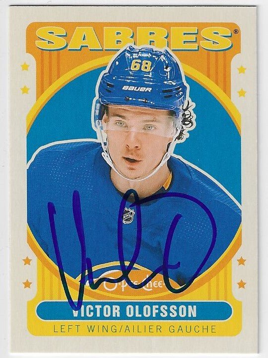 Victor Olofsson Signed 2021-22 O-Pee-Chee Retro Hockey Card - Buffalo Sabres