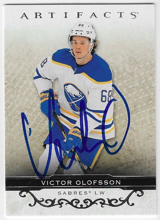 Victor Olofsson Signed 2021-22 Upper Deck Artifacts Hockey Card - Buffalo Sabres