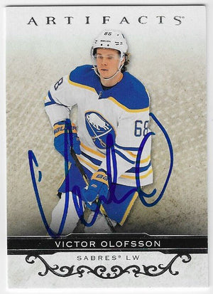Victor Olofsson Signed 2021-22 Upper Deck Artifacts Hockey Card - Buffalo Sabres
