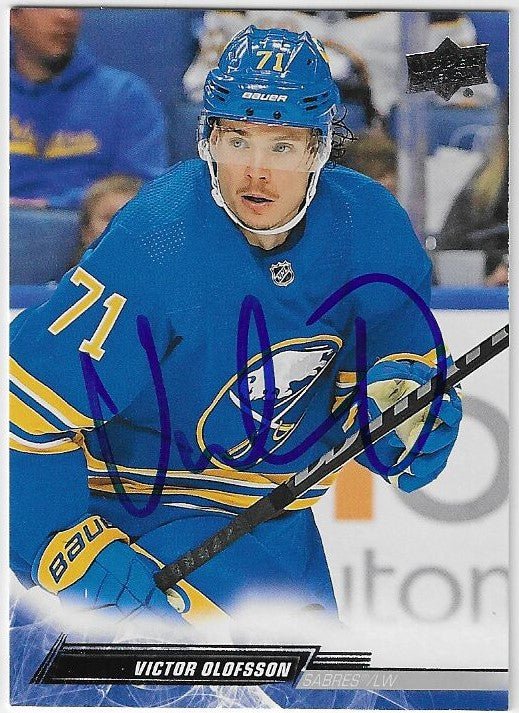 Victor Olofsson Signed 2022-23 Upper Deck Hockey Card - Buffalo Sabres