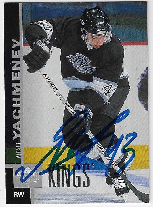 Vitali Yachmenev Signed 1997-98 Upper Deck Hockey Card - Los Angeles Kings