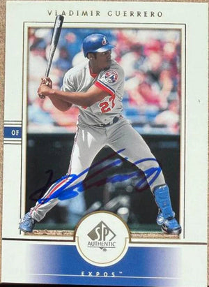 Vladimir Guerrero Signed 2000 SP Authentic Baseball Card - Montreal Expos #63