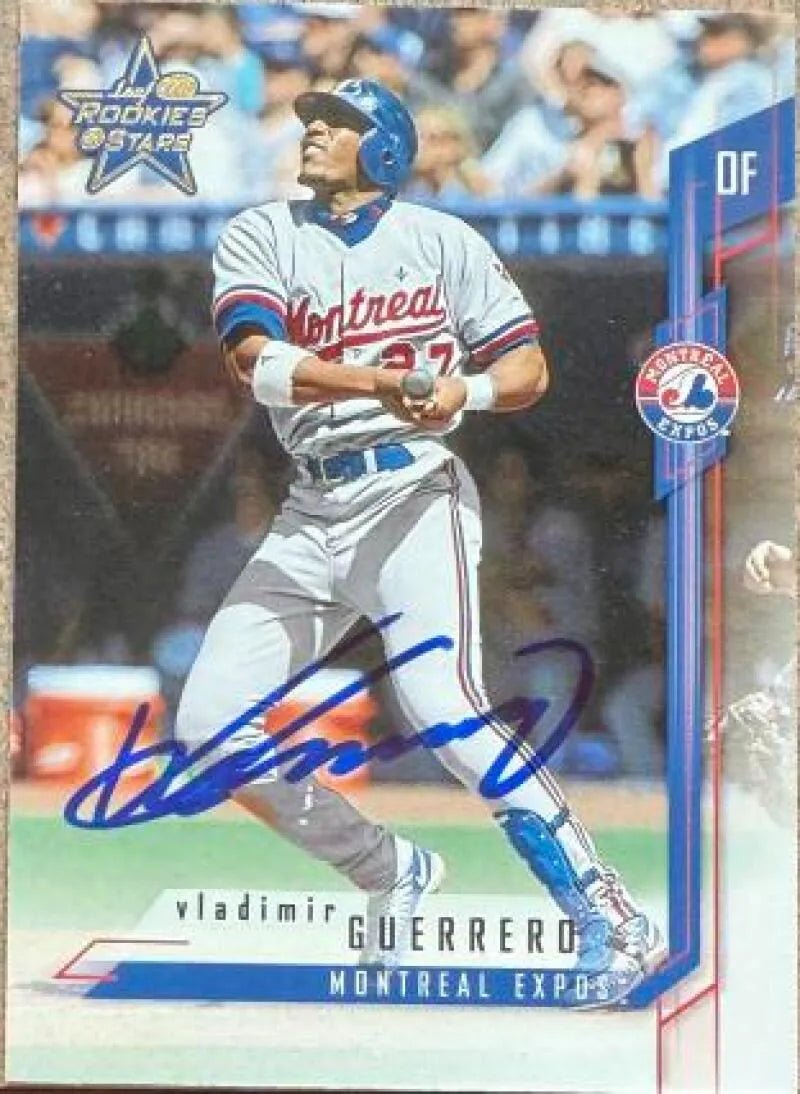 Vladimir Guerrero Signed 2001 Leaf Rookies & Stars Baseball Card - Montreal Expos #27