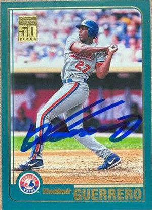 Vladimir Guerrero Signed 2001 Topps Baseball Card - Montreal Expos - PastPros