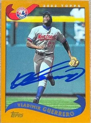 Vladimir Guerrero Signed 2002 Topps Baseball Card - Montreal Expos