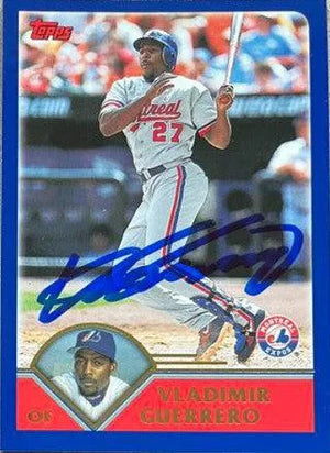 Vladimir Guerrero Signed 2003 Topps Baseball Card - Montreal Expos - PastPros