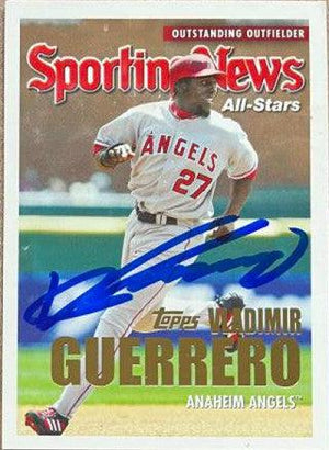Vladimir Guerrero Signed 2005 Topps All-Star Baseball Card - Anaheim Angels - PastPros