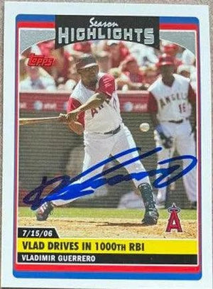 Vladimir Guerrero Signed 2005 Topps Highlights Baseball Card - Anaheim Angels