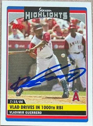 Vladimir Guerrero Signed 2005 Topps Highlights Baseball Card - Anaheim Angels - PastPros
