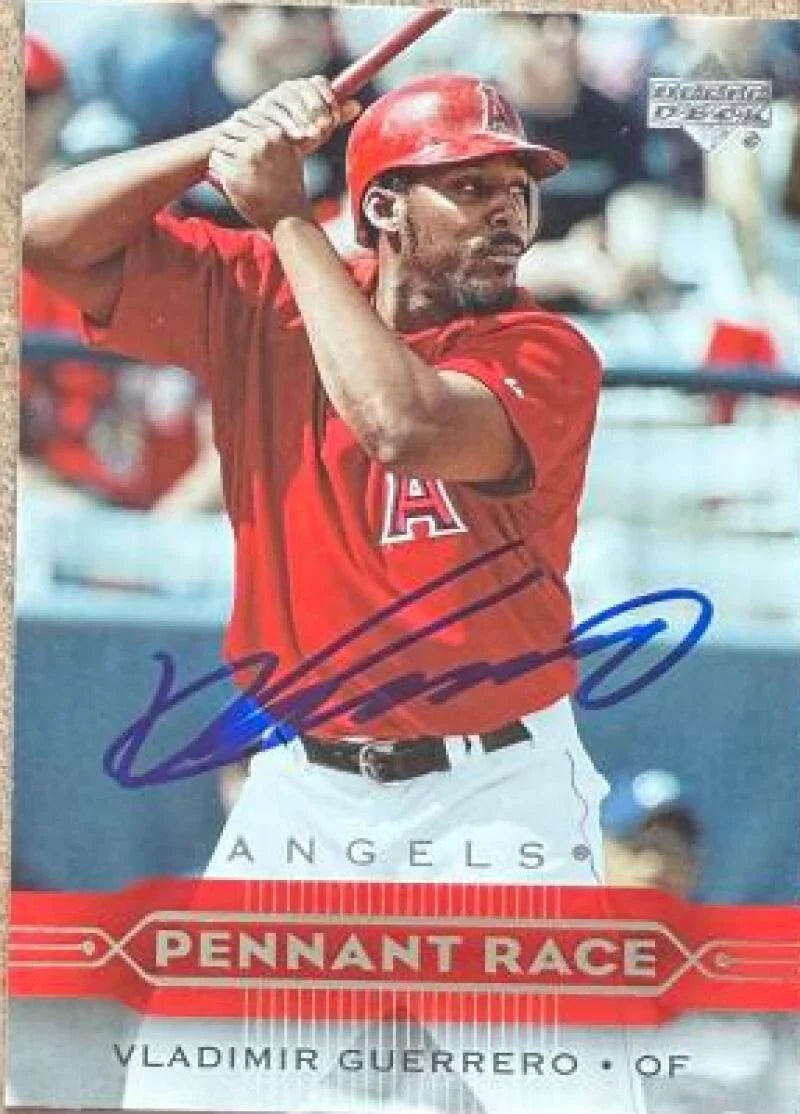 Vladimir Guerrero Signed 2005 Upper Deck Baseball Card - Anaheim Angels #291 PR