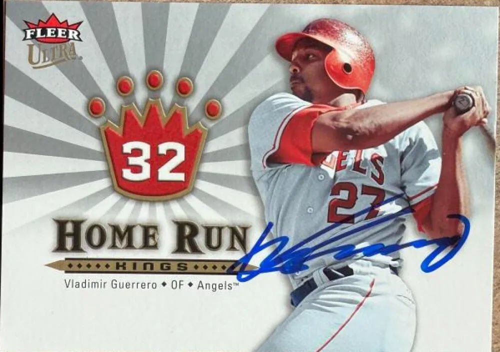 Vladimir Guerrero Signed 2006 Fleer Ultra Home Run Kings Baseball Card - Anaheim Angels #HRK13