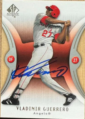 Vladimir Guerrero Signed 2007 SP Authentic Baseball Card - Anaheim Angels #73