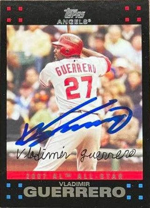Vladimir Guerrero Signed 2007 Topps Updates & Highlights Baseball Card - Anaheim Angels #UH220