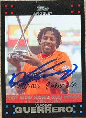 Vladimir Guerrero Signed 2007 Topps Updates & Highlights Baseball Card - Anaheim Angels #UH288