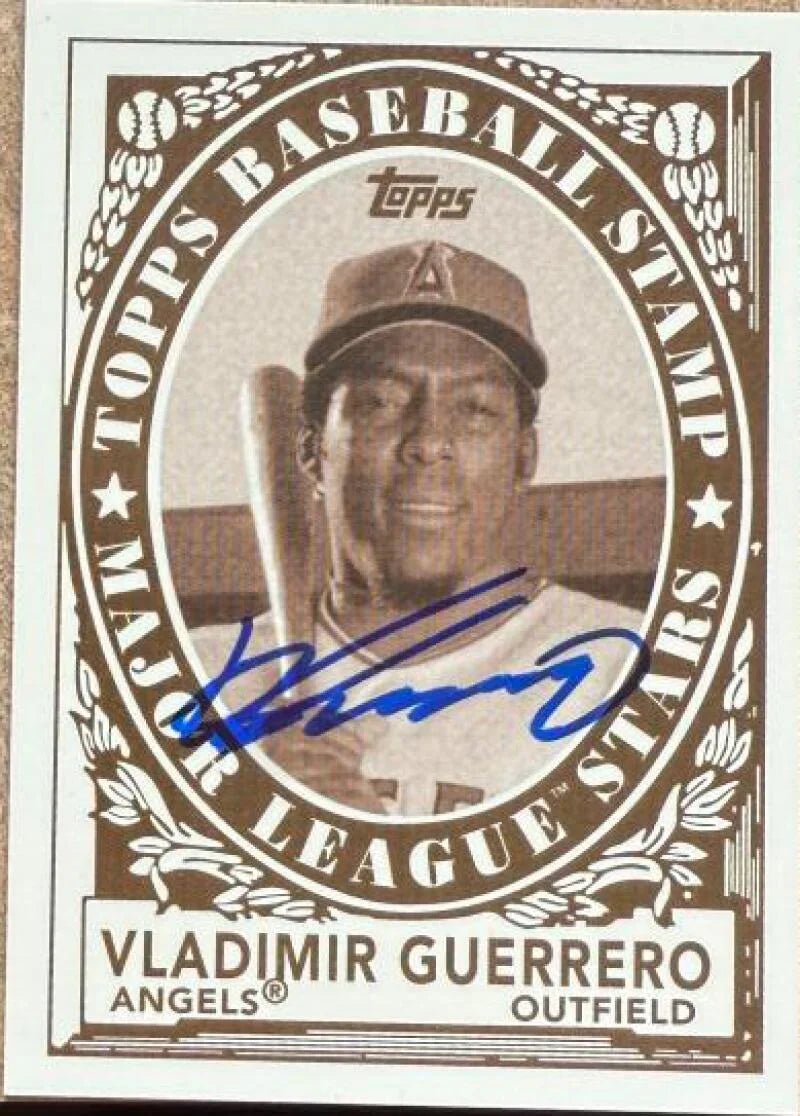 Vladimir Guerrero Signed 2007 Topps Walmart Baseball Card - Anaheim Angels #WM18