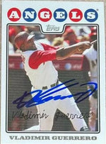 Vladimir Guerrero Signed 2008 Topps Baseball Card - Anaheim Angels