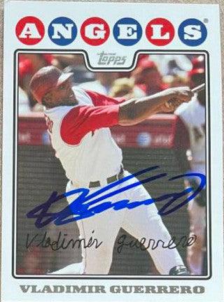 Vladimir Guerrero Signed 2008 Topps Baseball Card - Anaheim Angels - PastPros