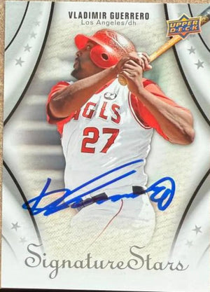 Vladimir Guerrero Signed 2009 Upper Deck Signature Stars Baseball Card - Anaheim Angels #99