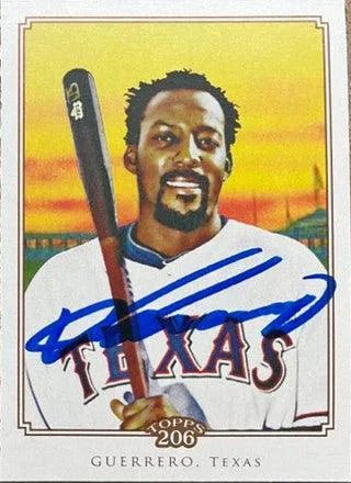 Vladimir Guerrero Signed 2010 Topps 206 Baseball Card - Texas Rangers