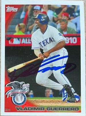 Vladimir Guerrero Signed 2010 Topps Update Baseball Card - Texas Rangers - PastPros