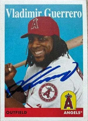 Vladimir Guerrero Signed 2019 Topps Archives Baseball Card - Anaheim Angels