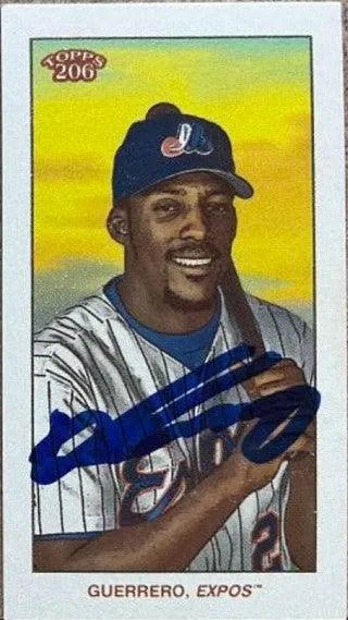 Vladimir Guerrero Signed 2020 Topps 206 Baseball Card - Montreal Expos