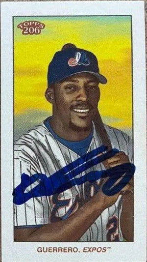 Vladimir Guerrero Signed 2020 Topps 206 Baseball Card - Montreal Expos - PastPros